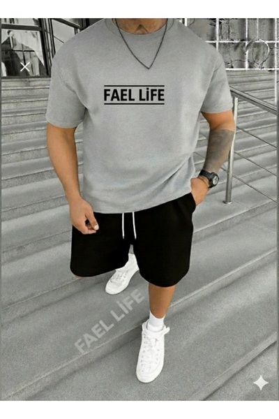 FAEL LİFE طقم ملابس للأولاد والبنات يتكون من تي شيرت مطبوع وشورت وقميص علوي و...