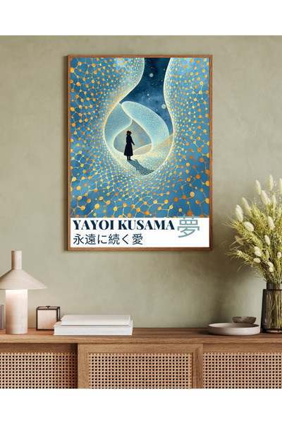 woodhomeworks Decor de birou și living dintr-o singură piesă, tablou Yayoi Ku...