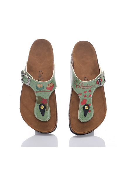 Streetfly Valentine's Day Themed Multicolored Women's Slippers