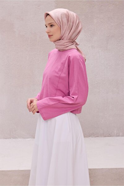 Belli GEOMETİK DESEN İPEK EŞARP 4201D (TWILL) PUDRA - 32