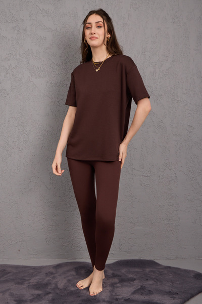 Moda Days Set de basic tricouri și jambiere pentru femei, ocazional, confortabil