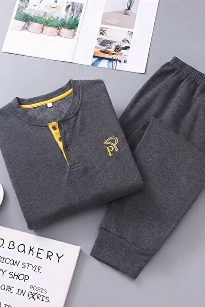 COMBİNE MİCHAİL Ανδρικό σετ πιτζάμες Premium Straight Smoked