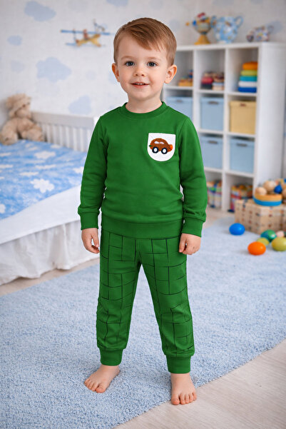 renkli diyar Boy's winter set with 2 thread raised
