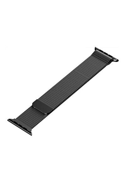 Generic سوار بديل من الفولاذ المقاوم للصدأ من جيتك لساعة أبل مقاس 44 مم، أسود...