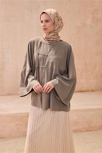 Twill İpek Eşarp - 4113-58 Vizon