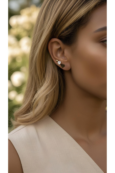 İNN JEWELLERY أقراط من الفولاذ 316L (6 قطع) مقاومة للصدأ ومضادة للحساسية على شكل قلب (ضمان المستورد لمدة عامين)