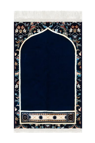 GENERAL سجادة الصلاة سجادة فاخرة تصميم محراب إمام المسجد الحرام مكة المكرمة. مقاسها 70x110 سم.