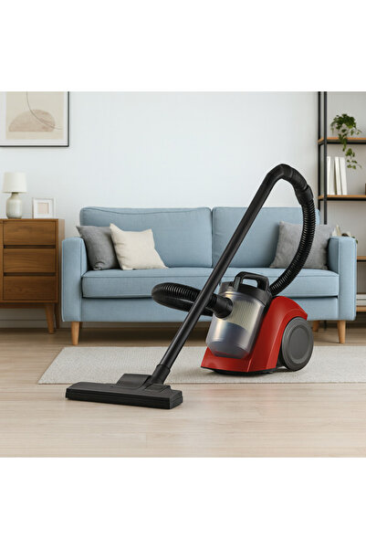 Sanlux Sonymax Cyclon Vacuum Cleaner, Bagless, 2L capacity, 1300W power, Red