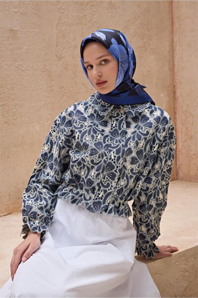 Belli Eșarfă de mătase cu model floral 4100D TWILL