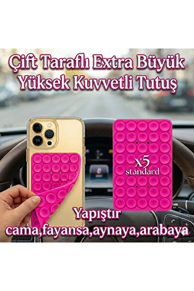 Case collection Büyük Telefon Tutucu Çift Taraflı Vantuz Ultra Kuvvetli Araç ...