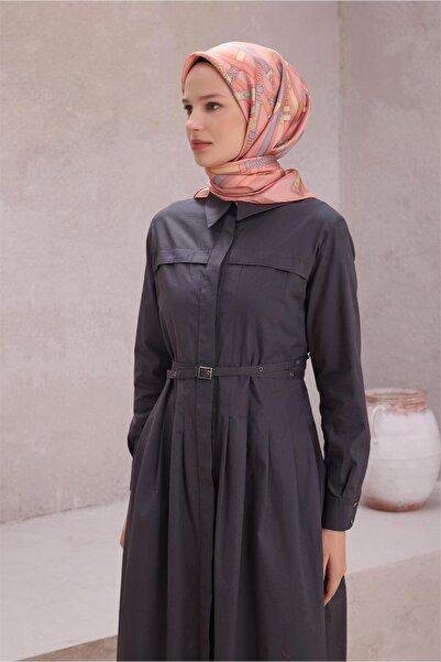 Belli KEMER DESEN İPEK EŞARP 4200D (TWILL) PUDRA - 83