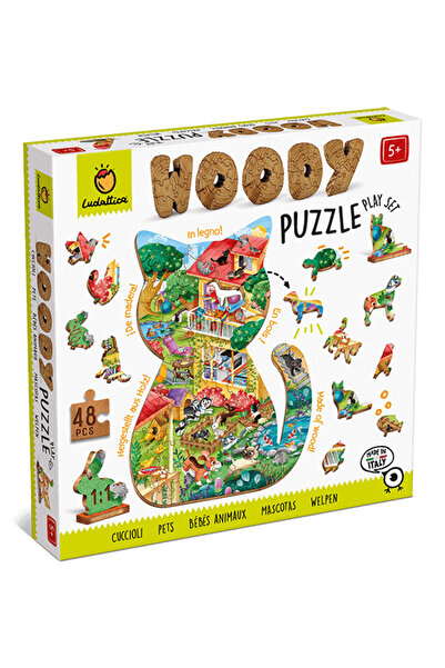 ludattica Puzzle din lemn – Animale de companie, Ludattica, +5 ani