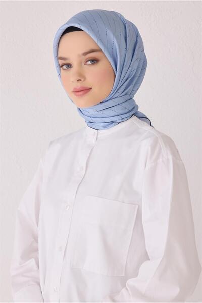 Belli Monogram Patterned Silk Scarf 4061D (Twi̇ll)-80