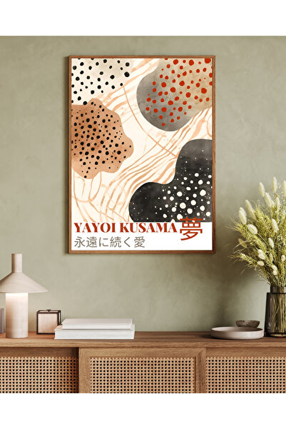 woodhomeworks Decor de birou și living dintr-o singură piesă, tablou Yayoi Ku...