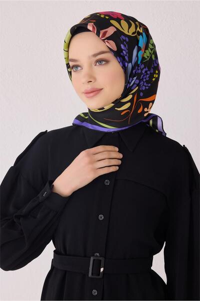 Belli Eșarfă de mătase cu model floral 4043D (Twill)-09