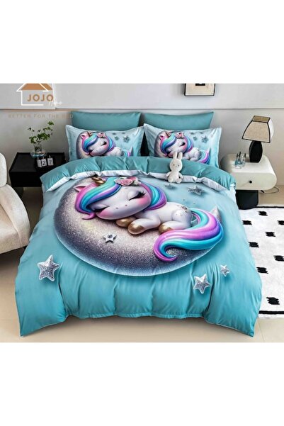 MHR Christmas Bed Linen Set, 5D Print, Double Bed, 6 Pieces