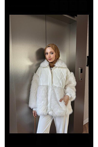 MODA S&S BZLİNE Kürklü kapitone mont