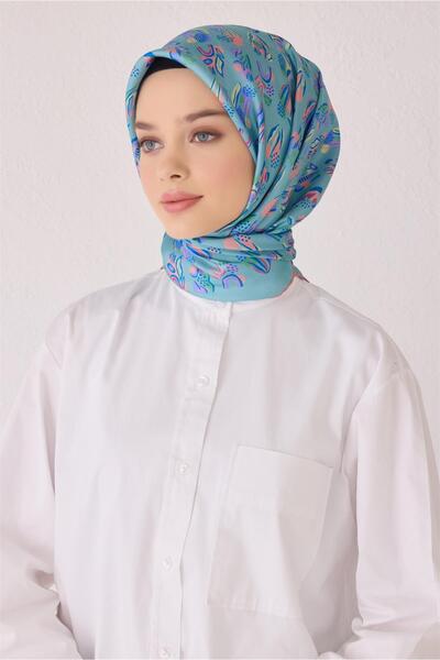 Belli Eșarfă de mătase cu model OBJE 4057D (Twill)-50