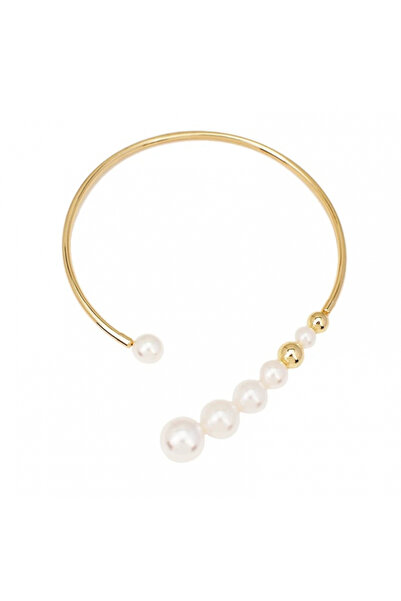 Eva Grace Κολιέ Verya choker, χρυσό, διακοσμημένο με μαργαριτάρια, ρυθμιζόμενο