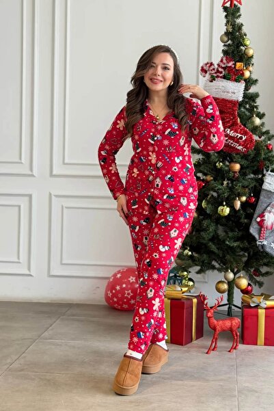 Yağmur Butik Σετ Πυτζάμες με Σχέδιο Plus Size