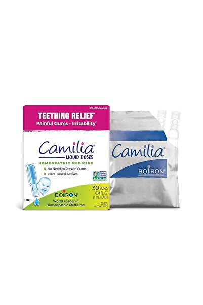 Boiron Camilia Teething Relief 1 Month+ 30 Pre-Measured Liquid Doses 0.034 fl oz 1 ml Each