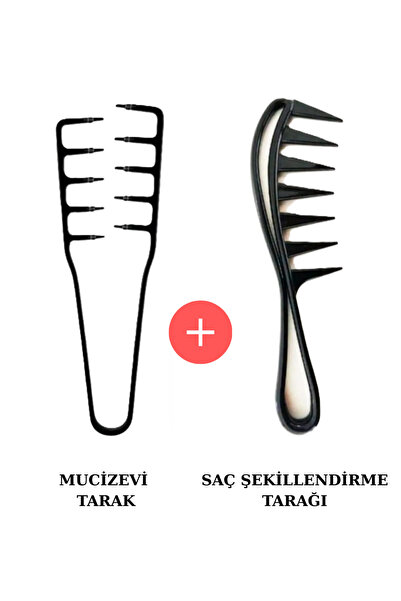 Nofella 2'li Set Mucizevi Tarak + Saç Şekillendirme Tarağı