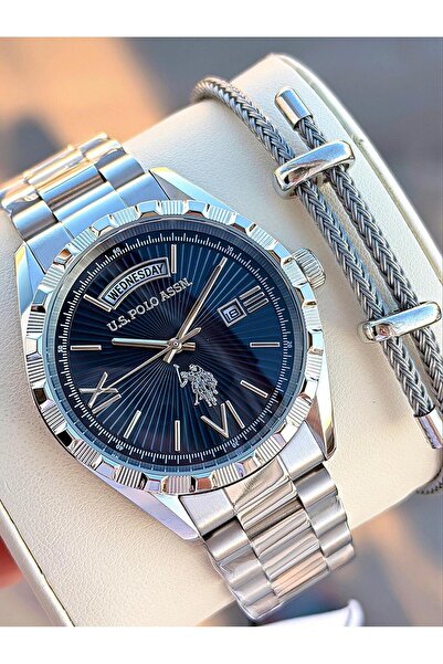 U.S. Polo Assn. U.S.Polo Assn Steel Case and Band 2 Years Warranty 5 Atm Water Resistant Men's Wristwatch E.Pa1123-01