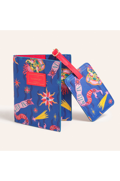 Zsa Zsa Zsu Meılın Pvc Seyahat Seti 21x16.5x2.5 Cm Koyu Mavi