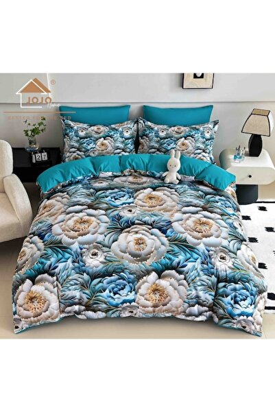 MHR Christmas Bed Linen Set, 5D Print, Double Bed, 6 Pieces