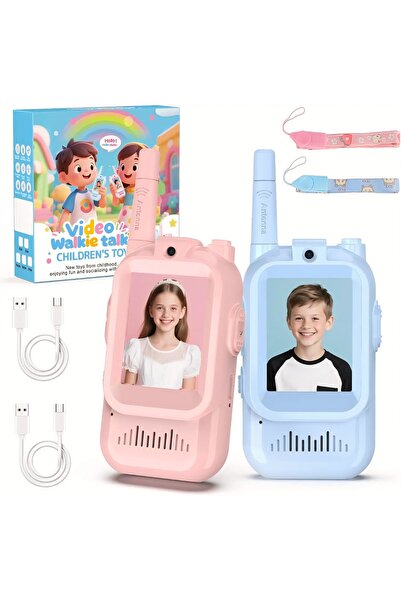 beemen Çocuklar İçin Görüntülü Walkie Talkie Telsiz 480P HD Video Konuşma 150...