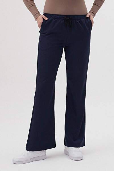 Owlet Medikal Stretch Fabric Flared Dark Navy Blue Trousers