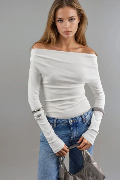 Hiccup Busem Boat Neck Fitted Blouse