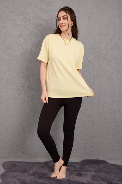 Moda Days Women's Basic T-Shirt and Leggings Casual Comfortable Two-Piece Set