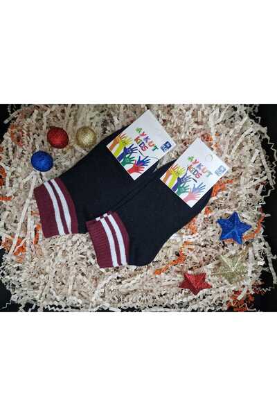 LİA Underwear Striped Patterned Children's Socks 2' Pack