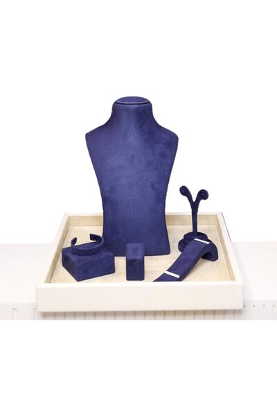 Lamsit Ibdaa Acrylic Jewellery Box with Leather Base & Necklace Display Stand...