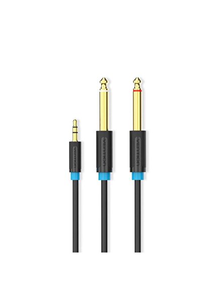 Generic 3.5 To 6.5mm Dual Audio Cable For Phone Amplifier Speaker Stereo Blac...