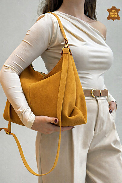 MaVaux Enyola 100% Genuine Leather Modern Design Puppy Shoulder and Crossbody Bag