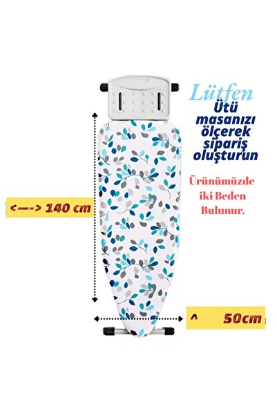 zera collection Ütü masası örtüsü Lastikli Ütü Masası Kılıfı - Keçeli ve Last...