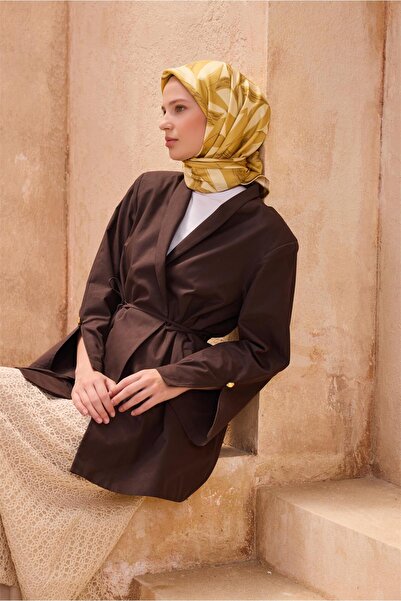 Belli Eșarfă de mătase cu model geometric 4123D TWILL