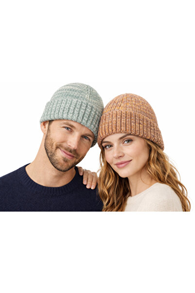 kuru قبعة سميكة ذات قماش مجدّل ألوان نابضة بالحياة تحافظ على الدفء للأزواج