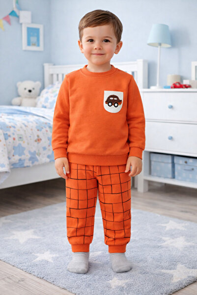 renkli diyar Boy's winter set with 2 thread raised