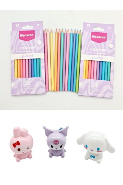 MACARON Colored Pencils "Macaron Colores Pastel" 12 colors + A gift sharpener