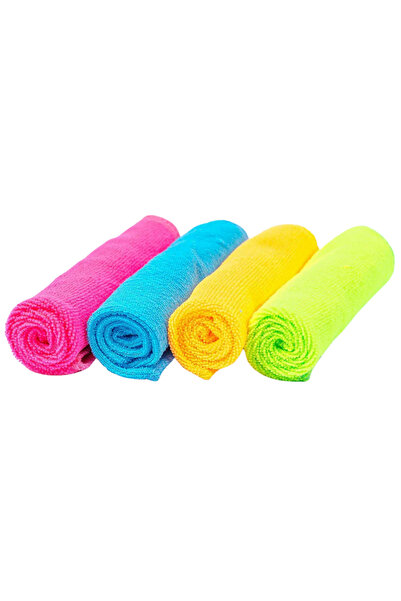 Gloss IQ Set 4 Lavete din Microfibra 30x30 cm – Multicolor (roz, albastru, ga...