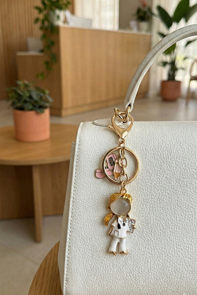 Modex Breloc pentru geantă, accesoriu pentru asistentă medicală, cu păr blond auriu