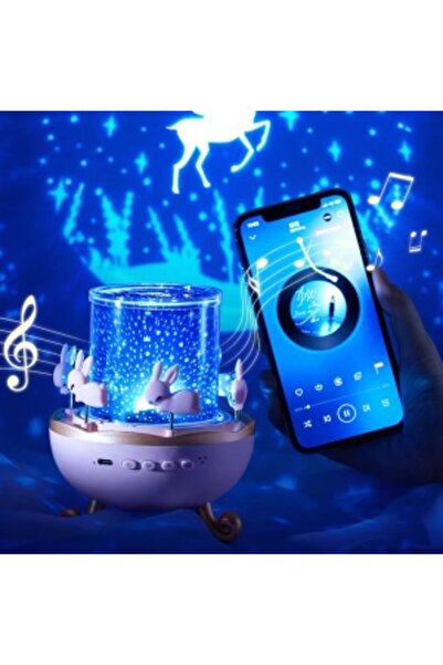 Welora Proiector rotativ de stele pentru copii cu funcție de lumină nocturnă