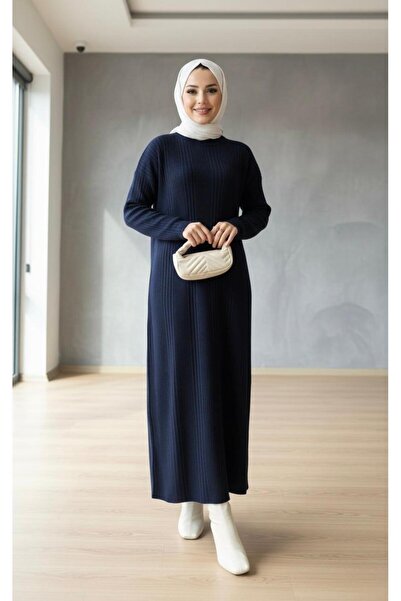 Cockatoo Дамска рокля с ребра, черна, с голям размер