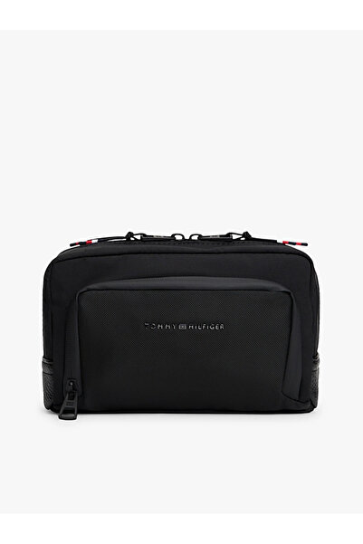 Tommy Hilfiger Men's Brand Logo Black Handbag Suitable for Daily Use Am0Am139...