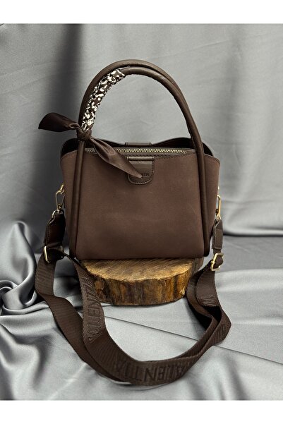 BENAHOLL حقيبة يد نسائية من فايين ديلي فولار كوت جلد - TA0010 بني داكن