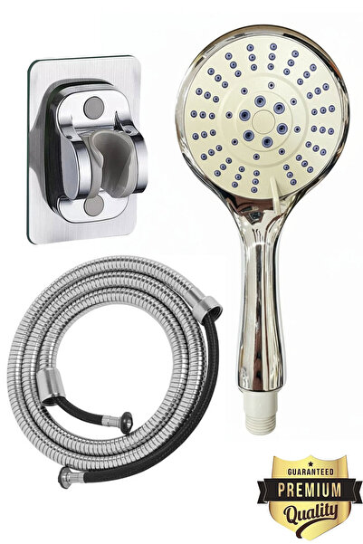 Plodna House Elvis 3’lü Yüksek Basınçlı 5 Fonksiyonlu Duş Seti | İp Örgülü Ho...