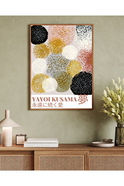 woodhomeworks Pictură decorativă pentru birou, într-o singură bucată, yayoı kusama